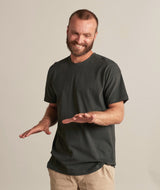 01025 | ELSK® ESSENTIAL BRUSHED T-SHIRT | PIRATE BLACK