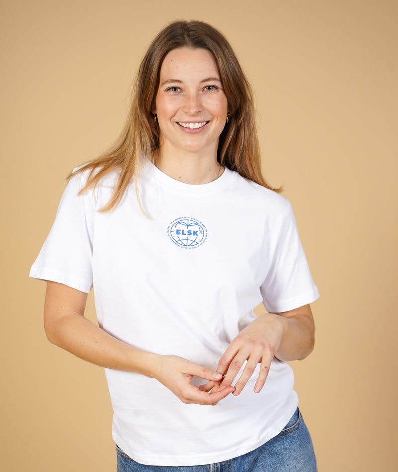 RE.ELSK STATEMENT GLOBE WOMEN'S BRUSHED T-SHIRT