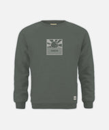 02007 | ELSK® CUBE21 TVÆRS MEN'S CREWNECK | STONE GREEN