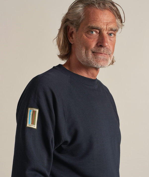 02020| ELSK® BUNKERS PCH TVÆRS MEN'S CREWNECK | DARK NAVY