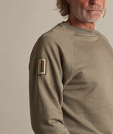 02021| ELSK® BUNKERS PCH TVÆRS MEN'S CREWNECK | SMOKEY OLIVE