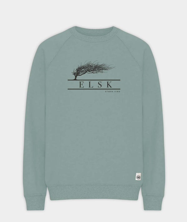 02030| ELSK® VIND TVÆRS MEN'S CREWNECK | OCEAN BLUE
