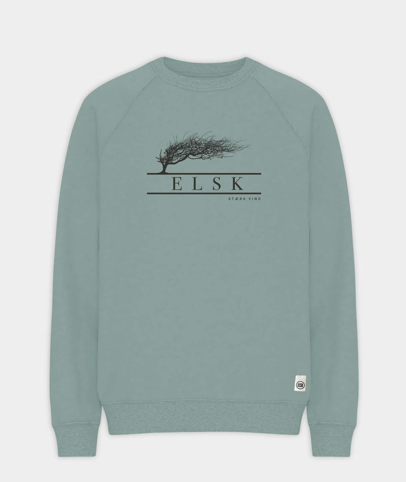 02030| ELSK® VIND TVÆRS MEN'S CREWNECK | OCEAN BLUE