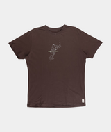 RE.ELSK 01088 | ELSK MAP BRUSHED T-SHIRT | DARK OAK