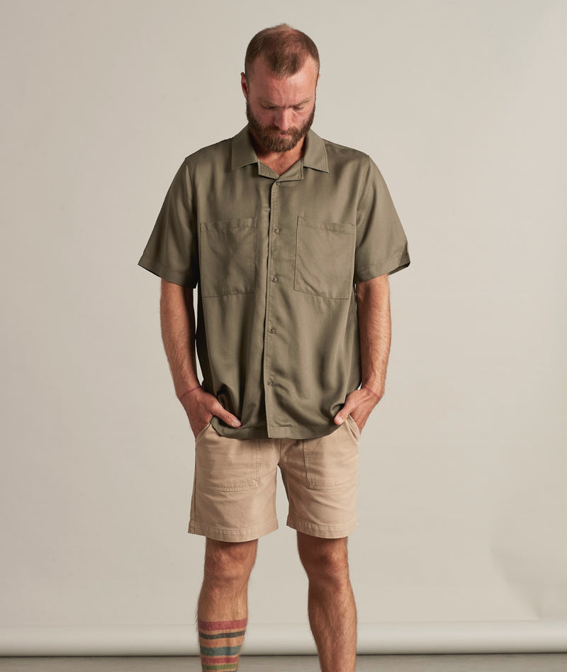 04002 | LOVE PELLE MEN'S SS SHIRT | SMOKEY OLIVE