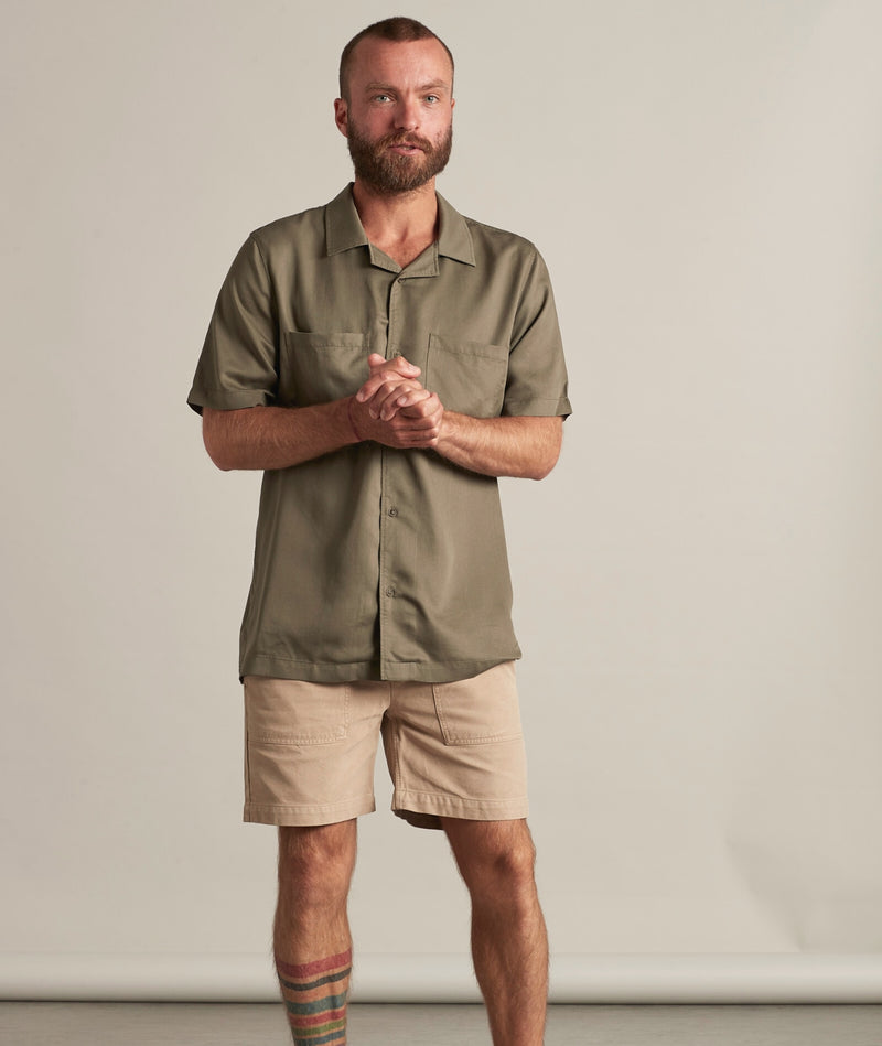 04002 | LOVE PELLE MEN'S SS SHIRT | SMOKEY OLIVE