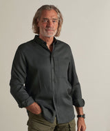 04004 | LOVE HUGO MEN'S BUTTON DOWN SHIRT | PIRATE BLACK
