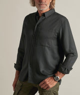 04004 | LOVE HUGO MEN'S BUTTON DOWN SHIRT | PIRATE BLACK