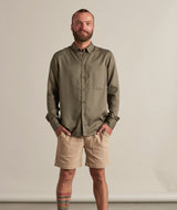 04006 | ELSK® HUGO MEN'S BUTTON DOWN SHIRT | SMOKEY OLIVE