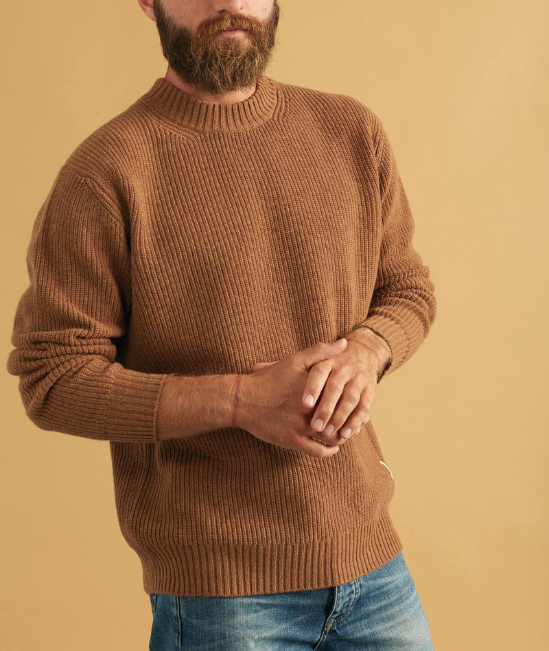 05014 | ELSK WILLY MEN'S CREWNECK KNIT | LYS BRUN