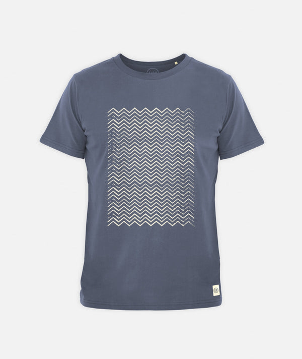 RE.ELSK 2312 | ELSK® BROKEN WAVES  BRUSHED MEN'S TEE  | NAVY