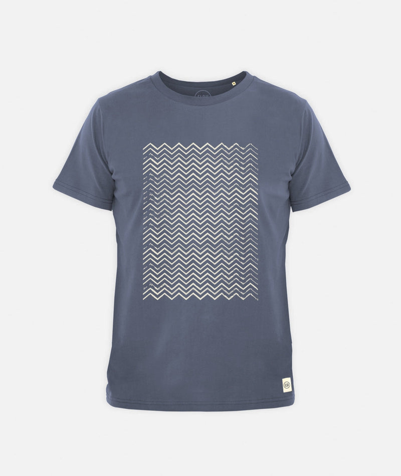 RE.ELSK 2312 | ELSK® BROKEN WAVES  BRUSHED MEN'S TEE  | NAVY