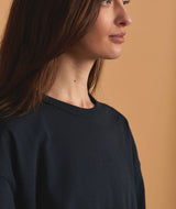 17006 | ELSK® PURE EMB THILDA HEAVY DRESS | DARK NAVY
