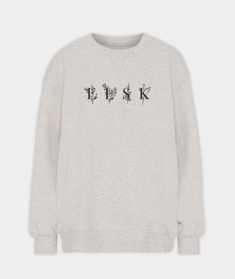 12013 | ELSK® PORSE LOGO ANNA WOMEN'S CREWNECK | SNOW MELANGE