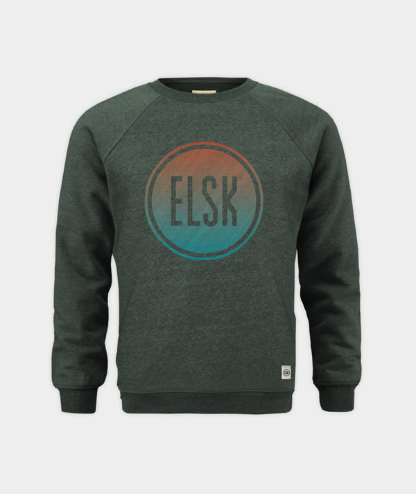 1275 | ELSK® SUNDOWN LOGO SWEATSHIRT | DARK GREEN