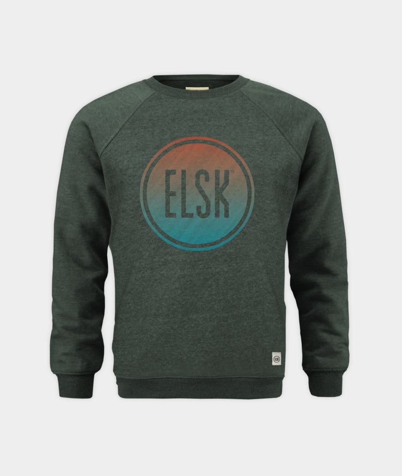 1275 | ELSK® SUNDOWN LOGO SWEATSHIRT | DARK GREEN