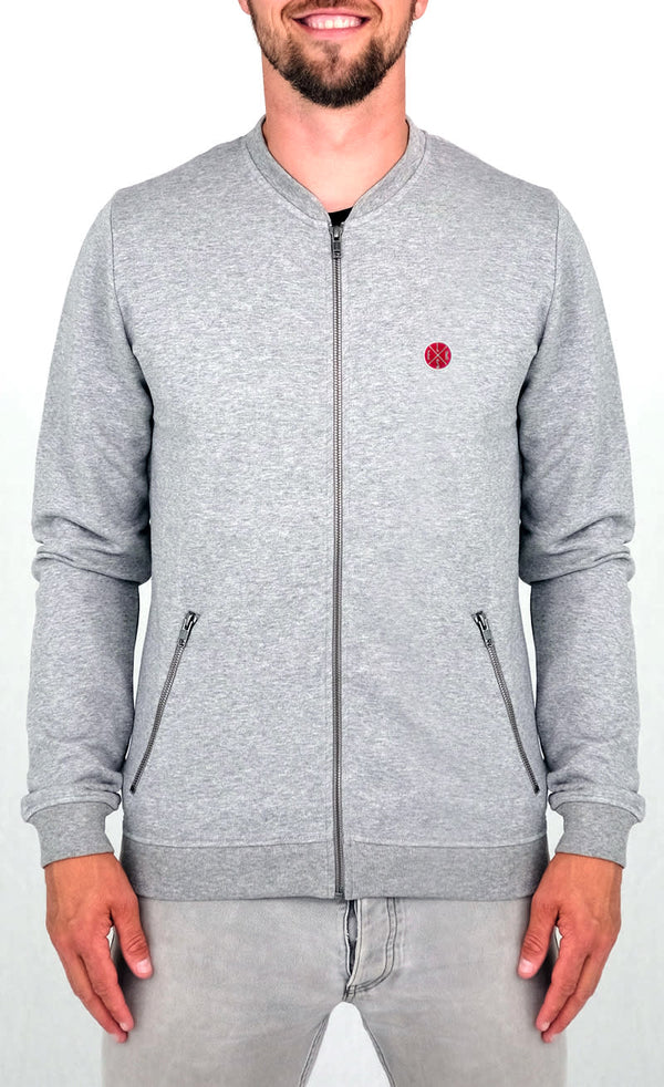 1299 | ELSK® CHEST BATCH BOMBER MEN'S CREW | GREY