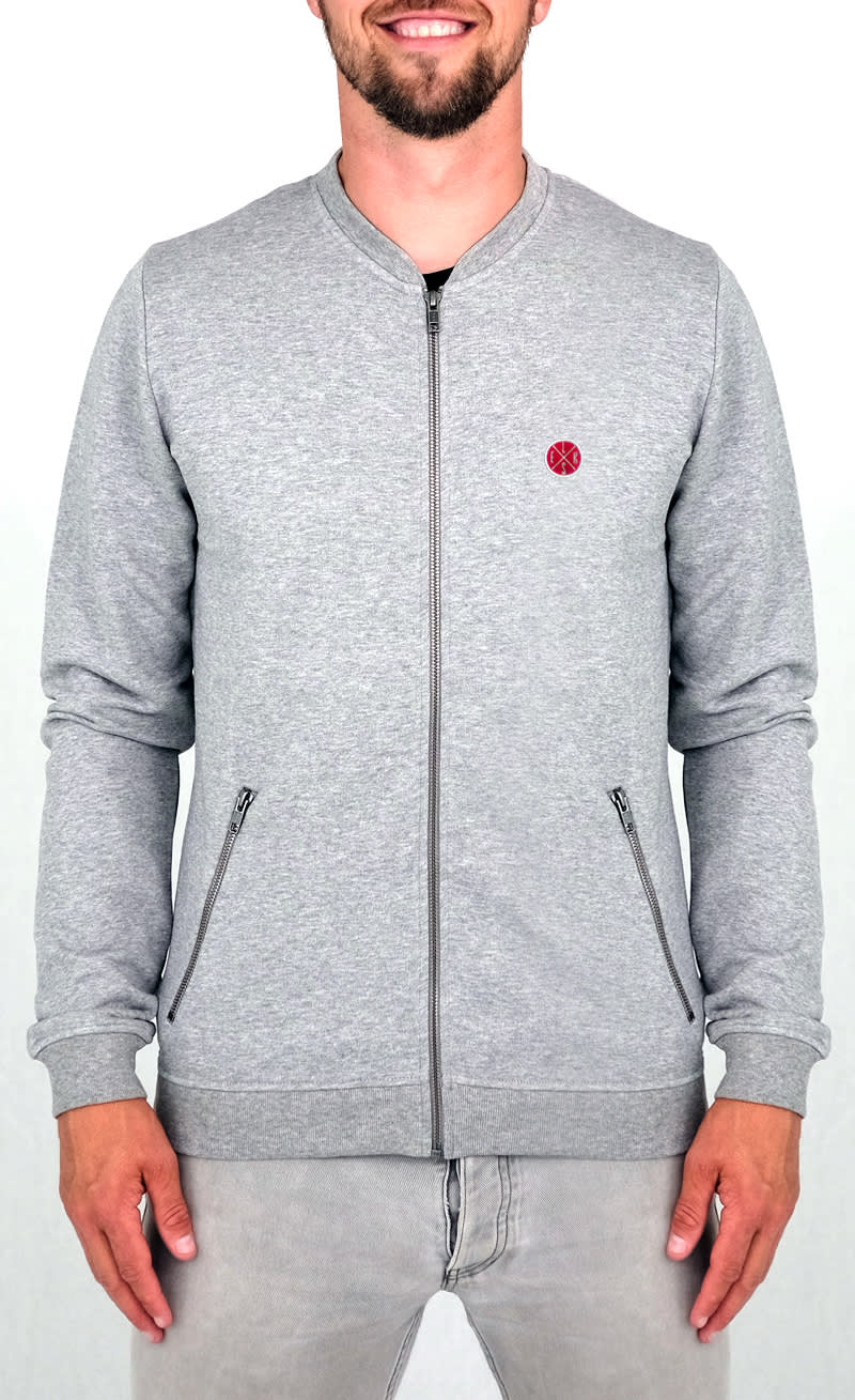 1299 | ELSK® CHEST BATCH BOMBER MEN'S CREW | GREY