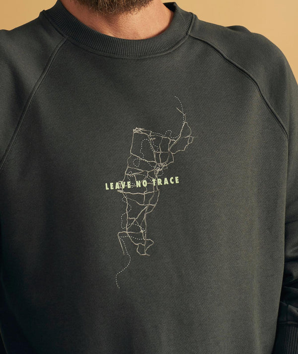 02043 | ELSK MAP TVÆRS MEN'S CREWNECK | PIRATE BLACK