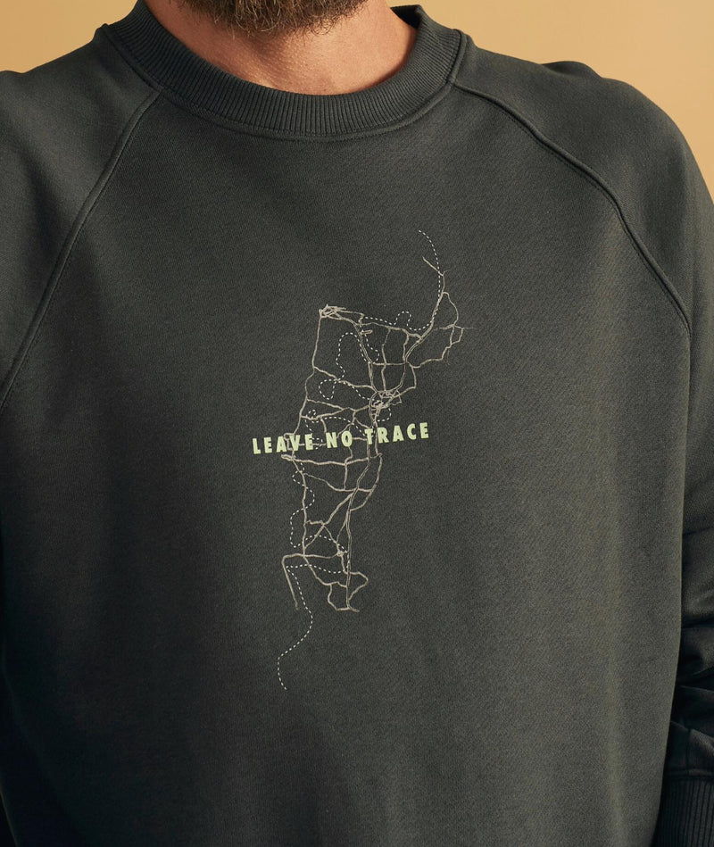02043 | ELSK MAP TVÆRS MEN'S CREWNECK | PIRATE BLACK
