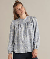 14008 | LOVE THE VANG WOMEN'S SHIRT IN BLUE POPPIES