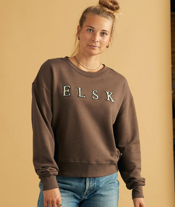 12019 | ELSK CHENILLE EMB. ØRUM WOMEN'S SWEATSHIRT | DARK OAK