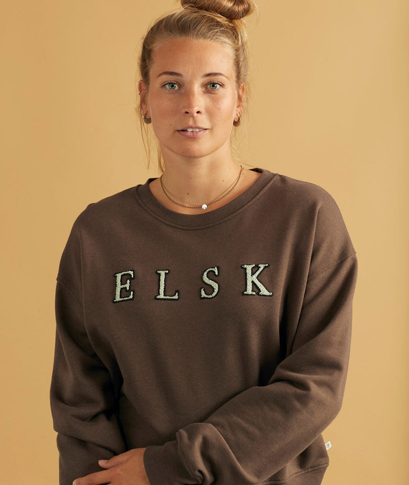 12019 | ELSK CHENILLE EMB. ØRUM WOMEN'S SWEATSHIRT | DARK OAK