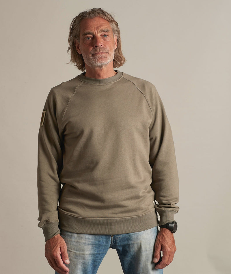 RE.ELSK 02021| ELSK® BUNKERS PCH TVÆRS MEN'S CREWNECK | SMOKEY OLIVE