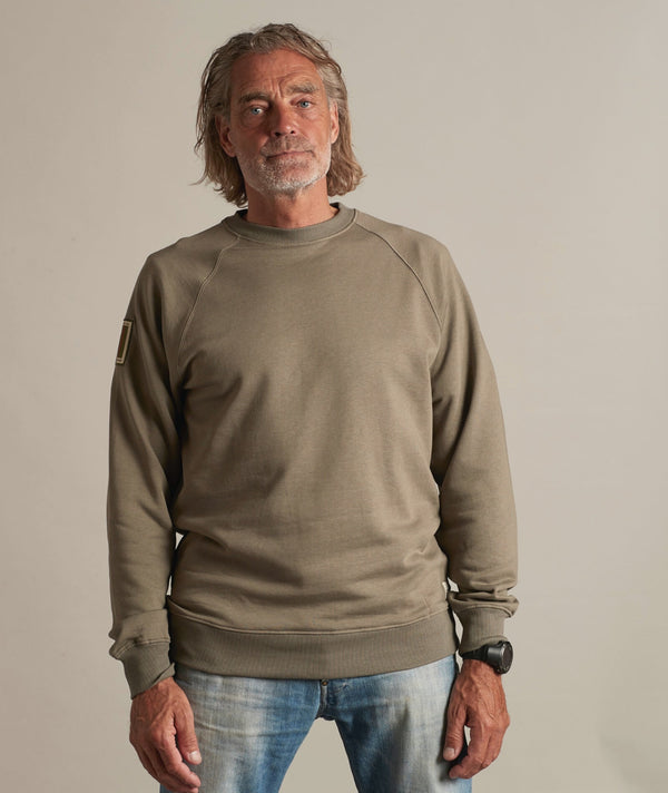 RE.ELSK 02021| ELSK® BUNKERS PCH TVÆRS MEN'S CREWNECK | SMOKEY OLIVE