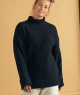 15004 | ELSK VIGGA KNITTED T-NECK | MØRKE BLÅ