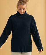 15004 | ELSK VIGGA KNITTED T-NECK | MØRKE BLÅ