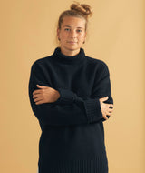 15004 | ELSK VIGGA KNITTED T-NECK | MØRKE BLÅ
