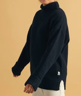 15004 | ELSK VIGGA KNITTED T-NECK | MØRKE BLÅ
