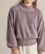 15008 | LOVE WILMA KNITTED MOCK NECK | DUSTY PURPLE MULTI