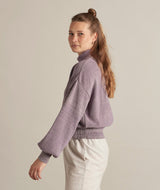 15008 | LOVE WILMA KNITTED MOCK NECK | DUSTY PURPLE MULTI