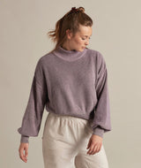 15008 | LOVE WILMA KNITTED MOCK NECK | DUSTY PURPLE MULTI
