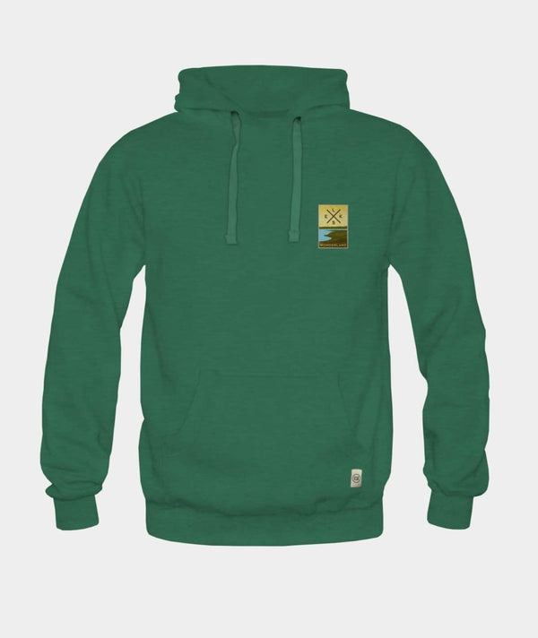 1526 | ELSK® TVÆRS PCH BAGSØ MEN’S HOODIE | ANTIQUE GREEN