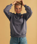 12025 | LOVE TECH PCH ELLA WOMEN'S HALFZIP CREW | STONE PURPLE