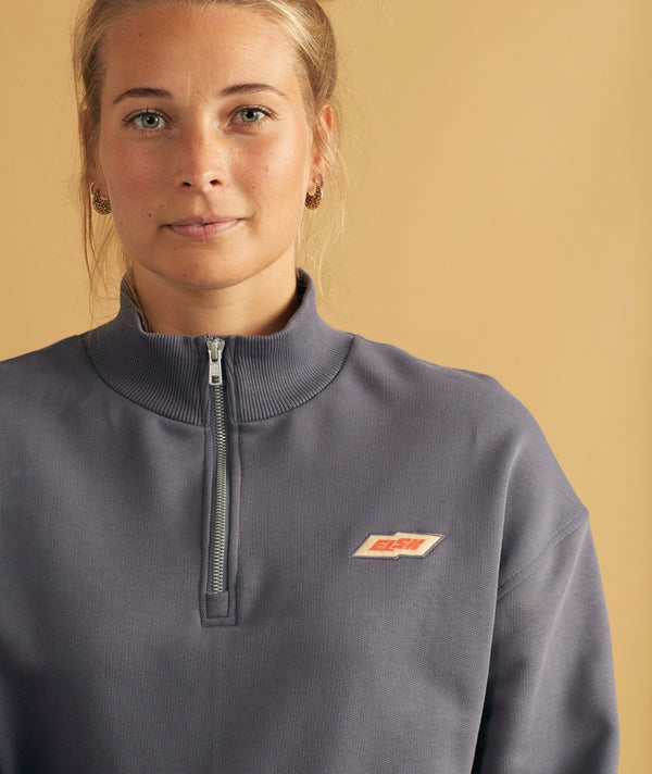 12025 | ELSK TECH PCH ELLA WOMEN'S HALFZIP CREW | STONE PURPLE