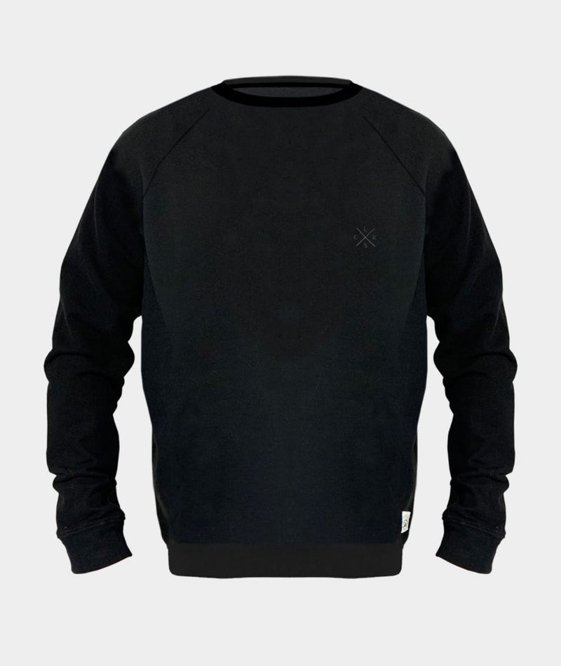 1711 | ELSK®TONE X EMB MEN'S HEMP SWEATSHIRT | BLACK
