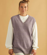 15006 | LOVE LOREENA KNITTED VEST | DUSTY PURPLE MULTI