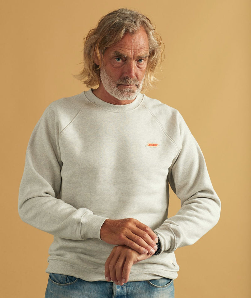 02039 | ELSK TECH PCH TVÆRS MEN'S CREWNECK | SNOW MELANGE