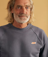 02038 | LOVE TECH PCH CROSS MEN'S CREWNECK | STONE PURPLE