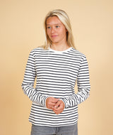 STRIPED WOMEN'S CASUAL LS T-SHIRT