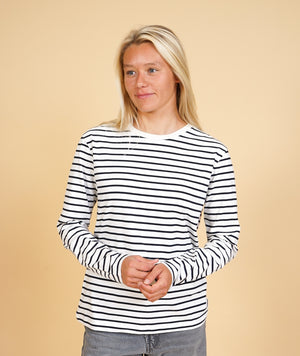 STRIPED WOMEN'S CASUAL LS T-SHIRT