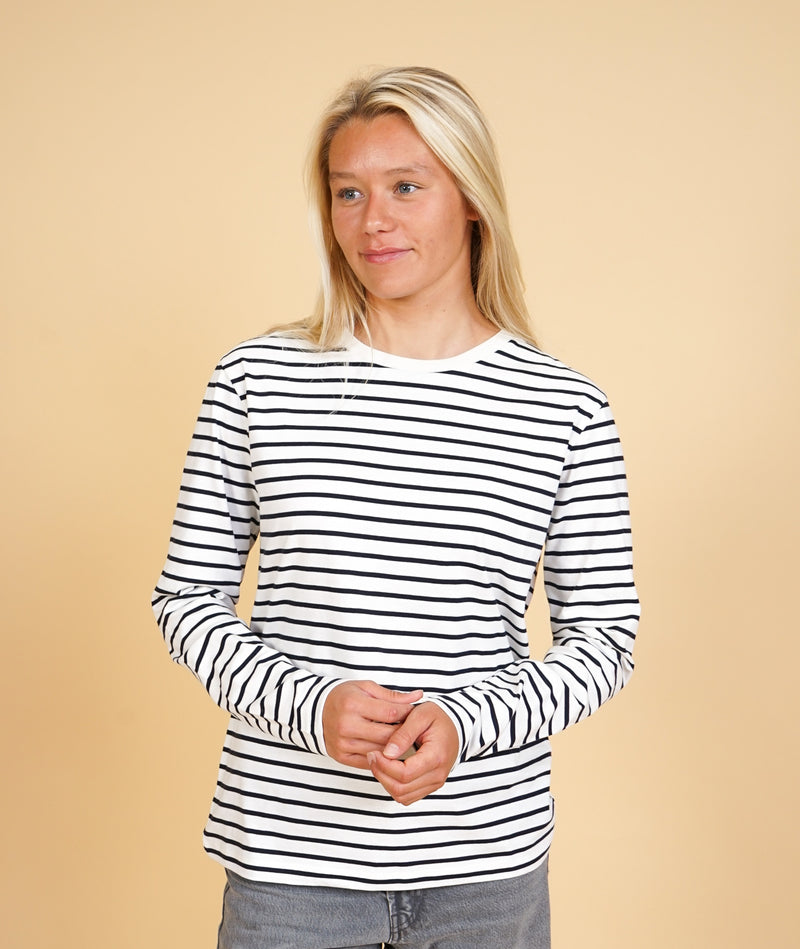 STRIPED WOMEN'S CASUAL LS T-SHIRT