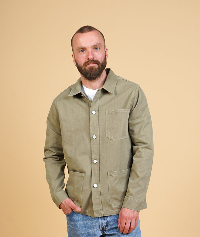 KILIAN MEN'S HERRINGBONE OVERSHIRT