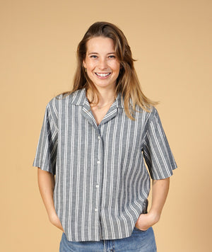 SINE WOMEN'S SS STRIPED SHIRT