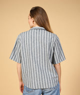 SINE WOMEN'S SS STRIPED SHIRT