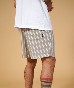 WALLIE MEN'S DRAWSTING STRIPE SHORTS